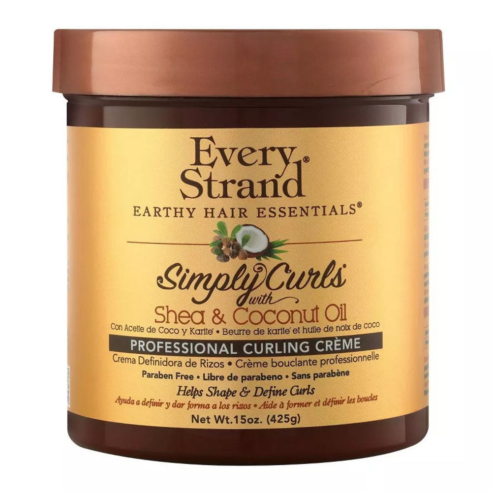 Every Strand Simply Curls Coconut Oil And Shea Butter Curling Cream, 15 Oz